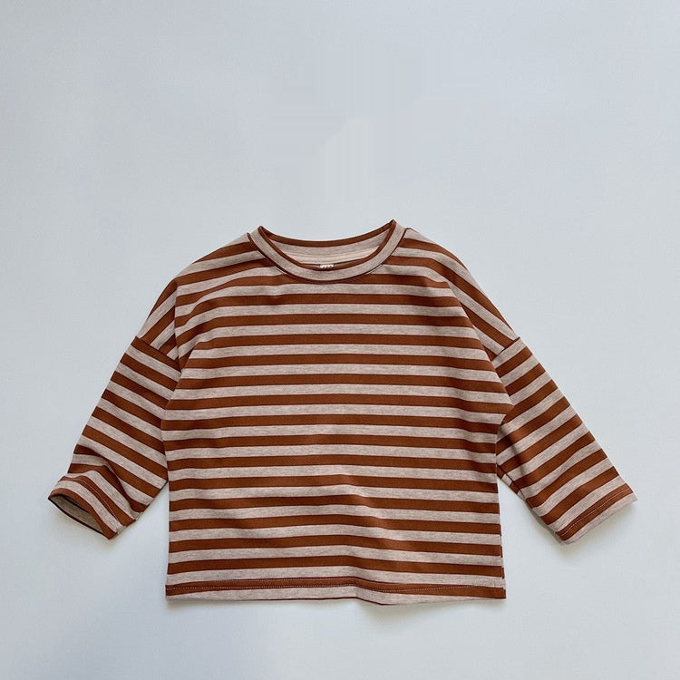 Classic Rayado Pure Algodón Manga Larga Camiseta para Niño - foto 5