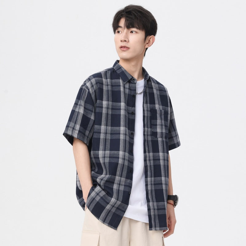 Camisa de verano manga corta estilo japonés para hombre - foto 5