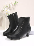 Botas romanas retro bicolor con tachas - foto 4