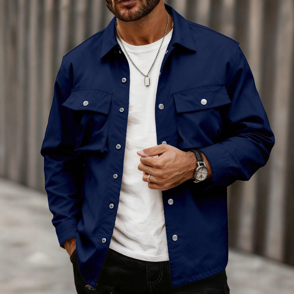 Hombre Multi-pocket Ropa de Trabajo Solapa Chaqueta - foto 6