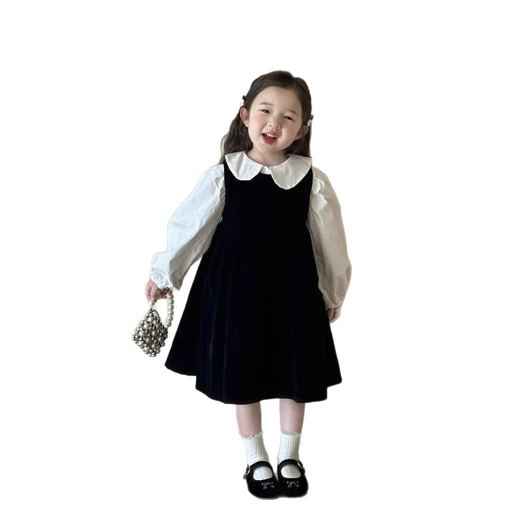 Niños's Muñeca-collar Camisa y Black Chaleco Vestido Conjunto