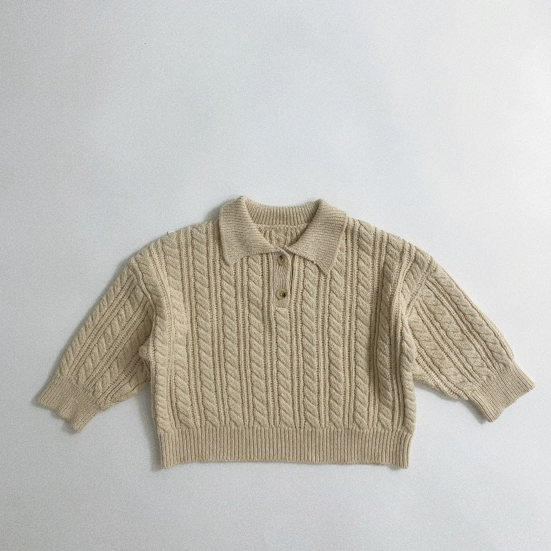 Niños's Fried Dough Twists Knitting Sweater