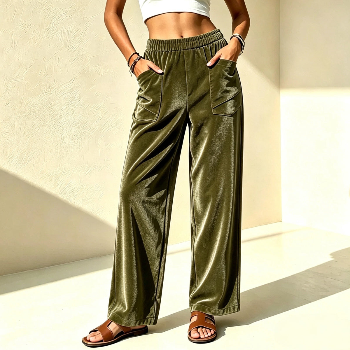Pantalón ancho holgado con caída - foto 2