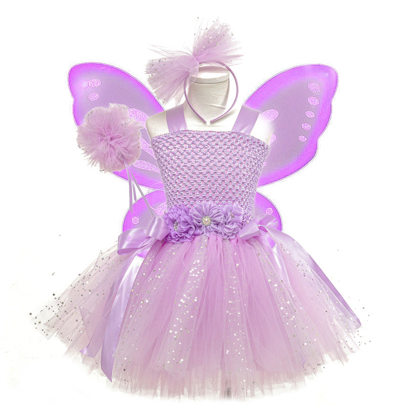 Halloween Costume Sequin Niña' Vestido Conjunto - foto 3