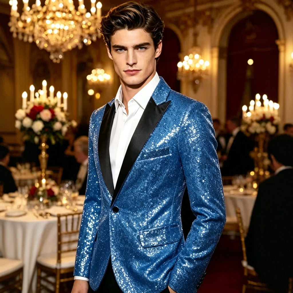 Sparkling Stage Performance Nightclub-Estilo Traje y Gown - foto 4