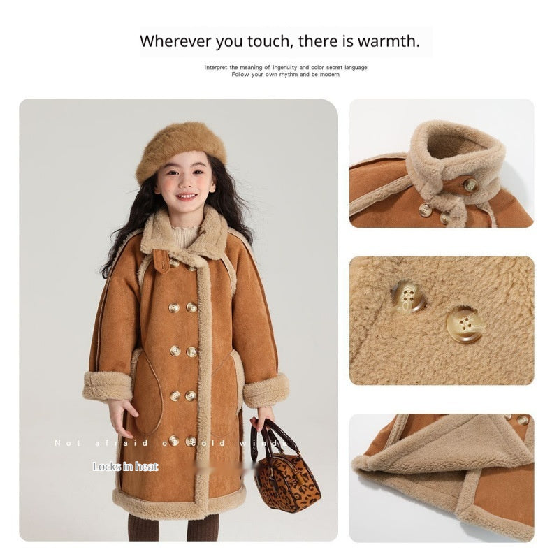 Invierno Forro Polar Thickened Reversible Mid-length Abrigo - foto 3