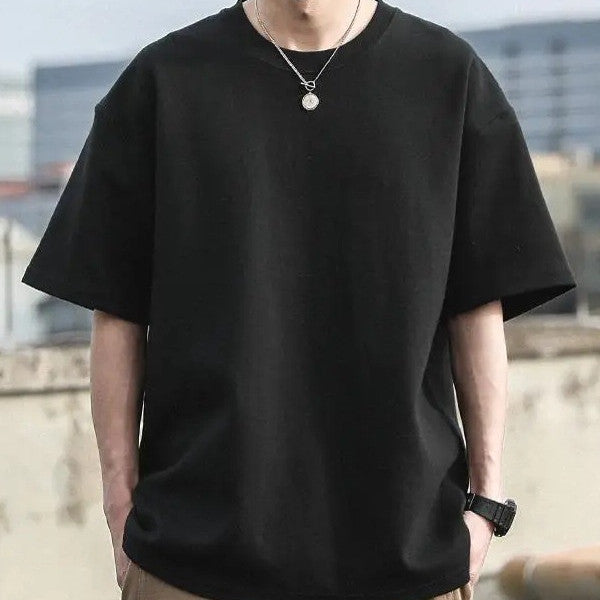 Hombre Breathable Pure Algodón Manga Corta Camiseta