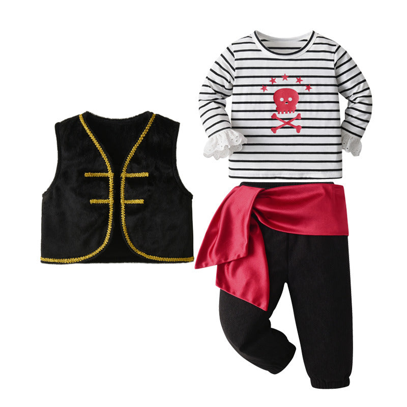 Niño' Pirate Three-Piece Halloween Party Costume - foto 5