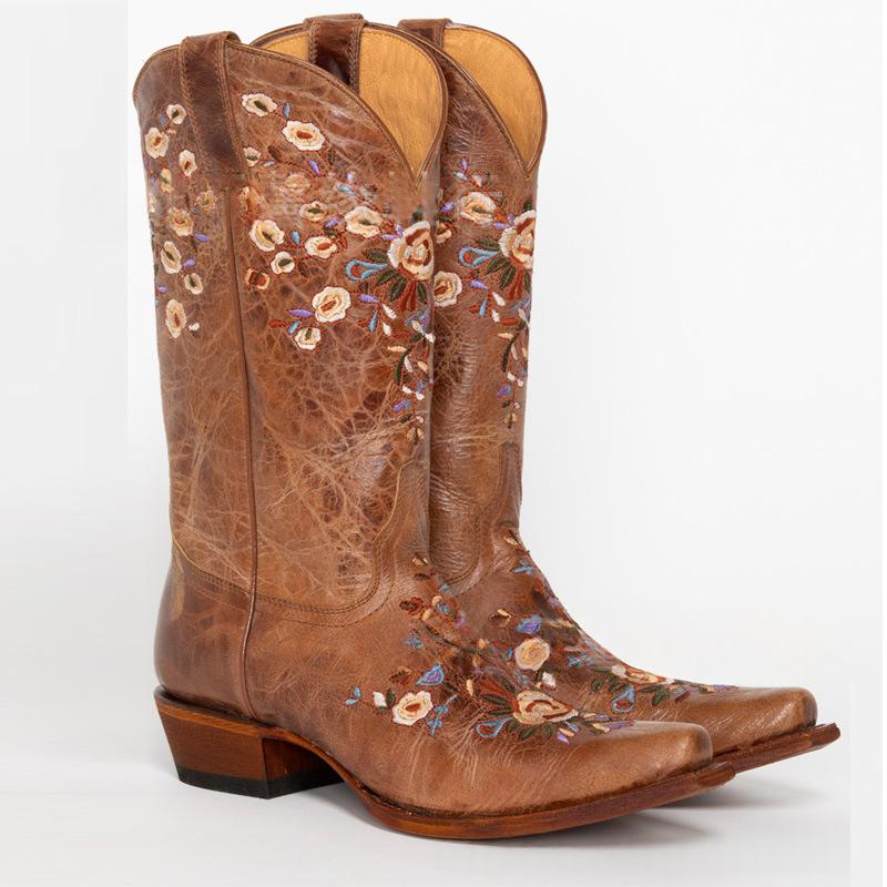 Retro Botas Bordado Western Cowboy Bohemian - foto 2
