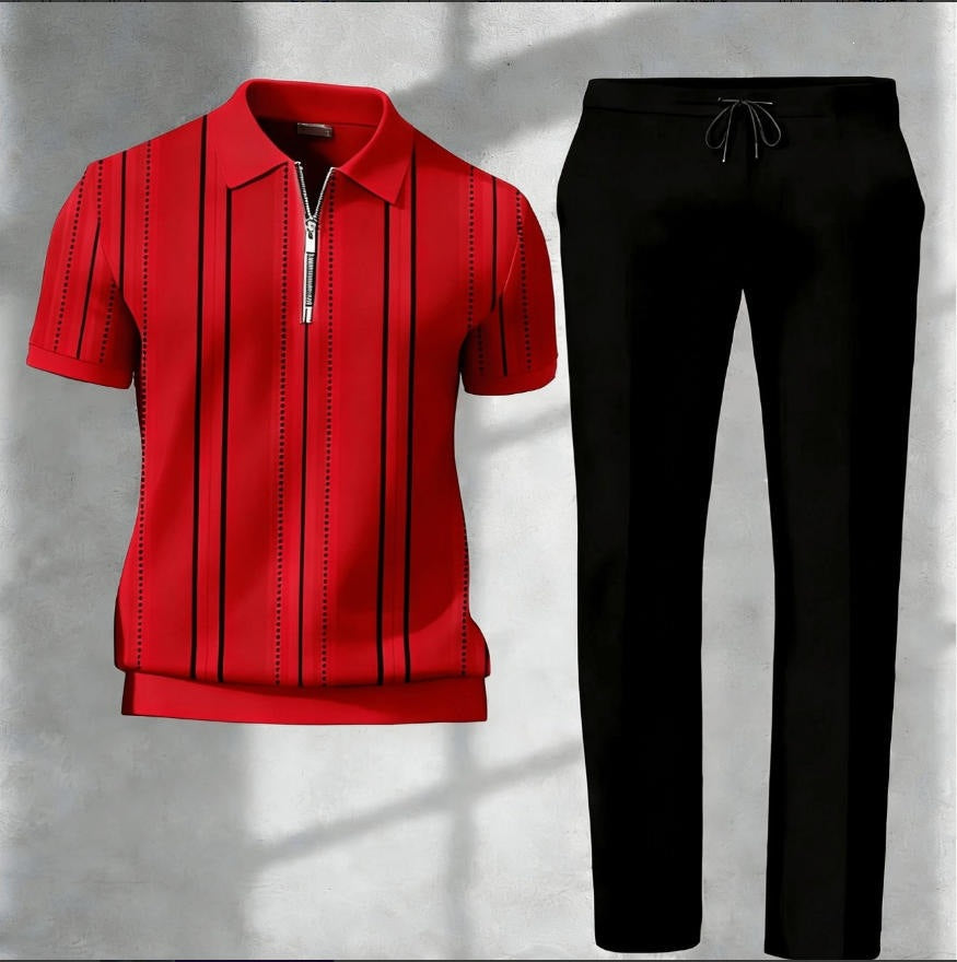 Conjunto de polera manga corta y pantalón para hombre estampado 3D - foto 6