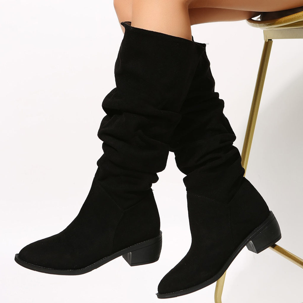 Mujer Nuevo Invierno Pleated Largo Botas - foto 4