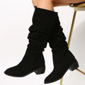 Mujer Nuevo Invierno Pleated Largo Botas - foto 4