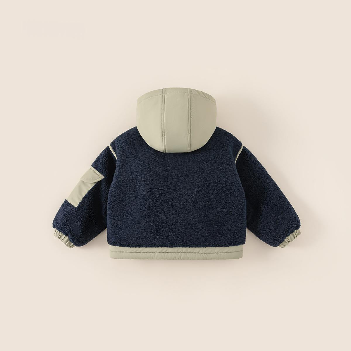 Niño Algodón-padded Abrigo con Color-block Design y A Peluche Hood - foto 6