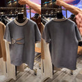 Hombre Cuello Redondo Manga Corta Camiseta con Cartoon Print - foto 5