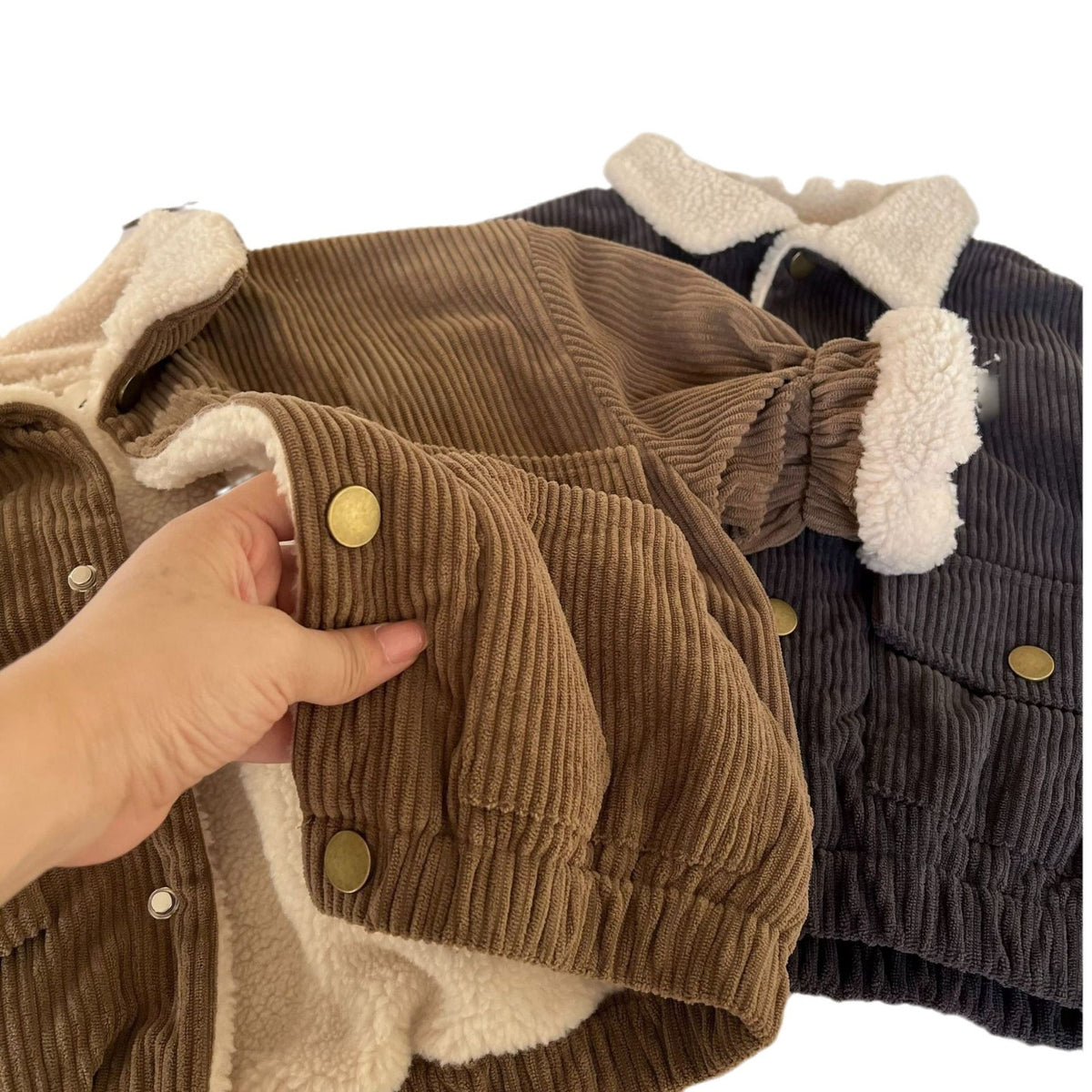 Chaqueta de cotelé con cuello para niños - foto 5