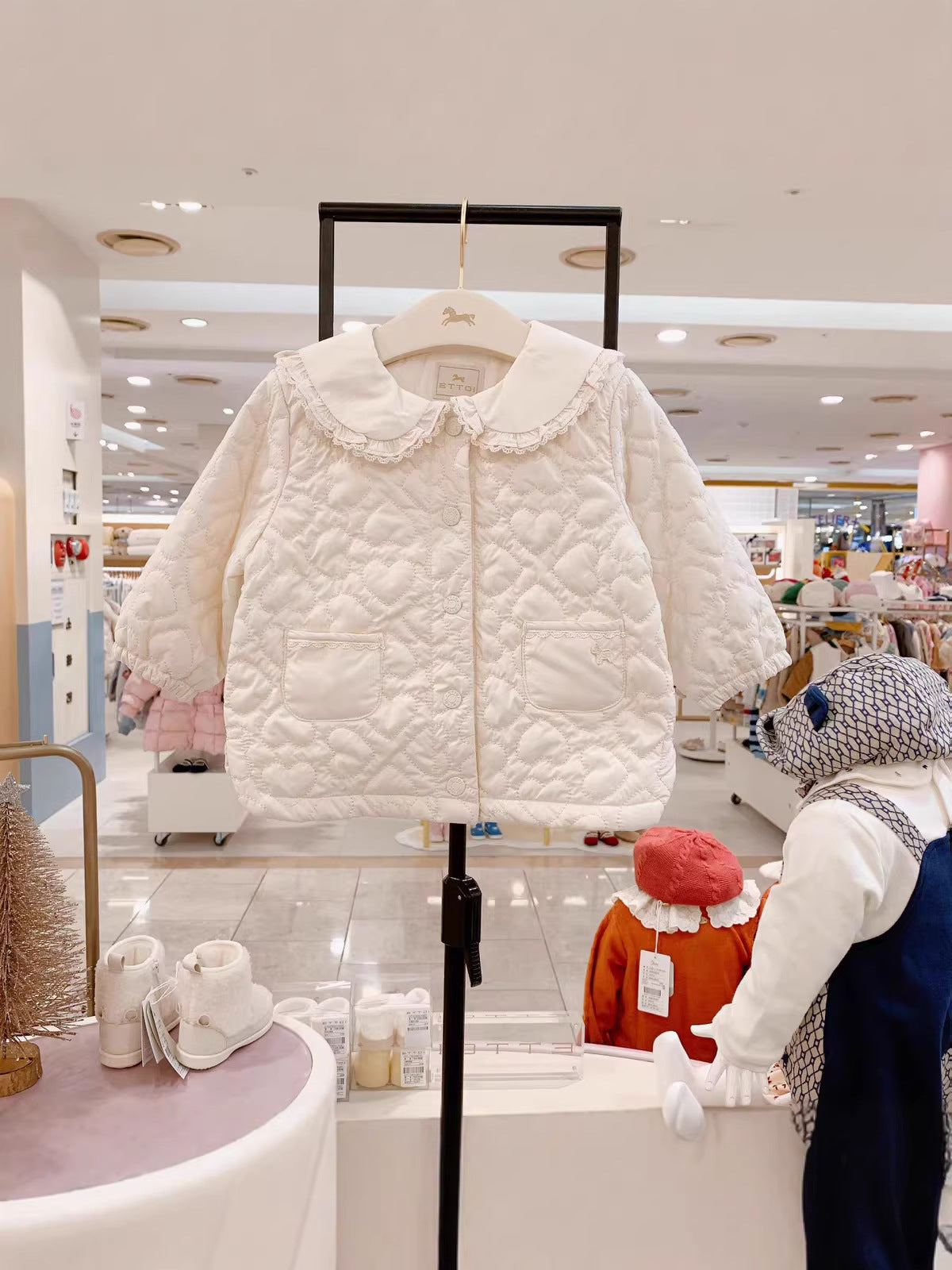 Spring Niña' Lace-trimmed Thin Quilted Chaqueta - foto 4