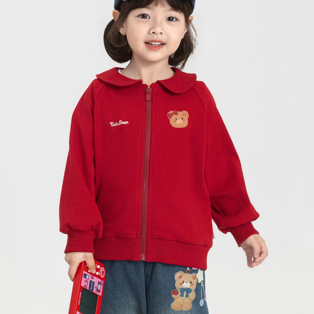 Casual Solapa Ajuste Suelto Abrigo para Niña - foto 2