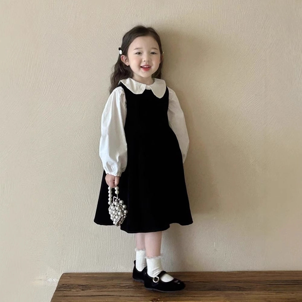 Niños's Muñeca-collar Camisa y Black Chaleco Vestido Conjunto - foto 2