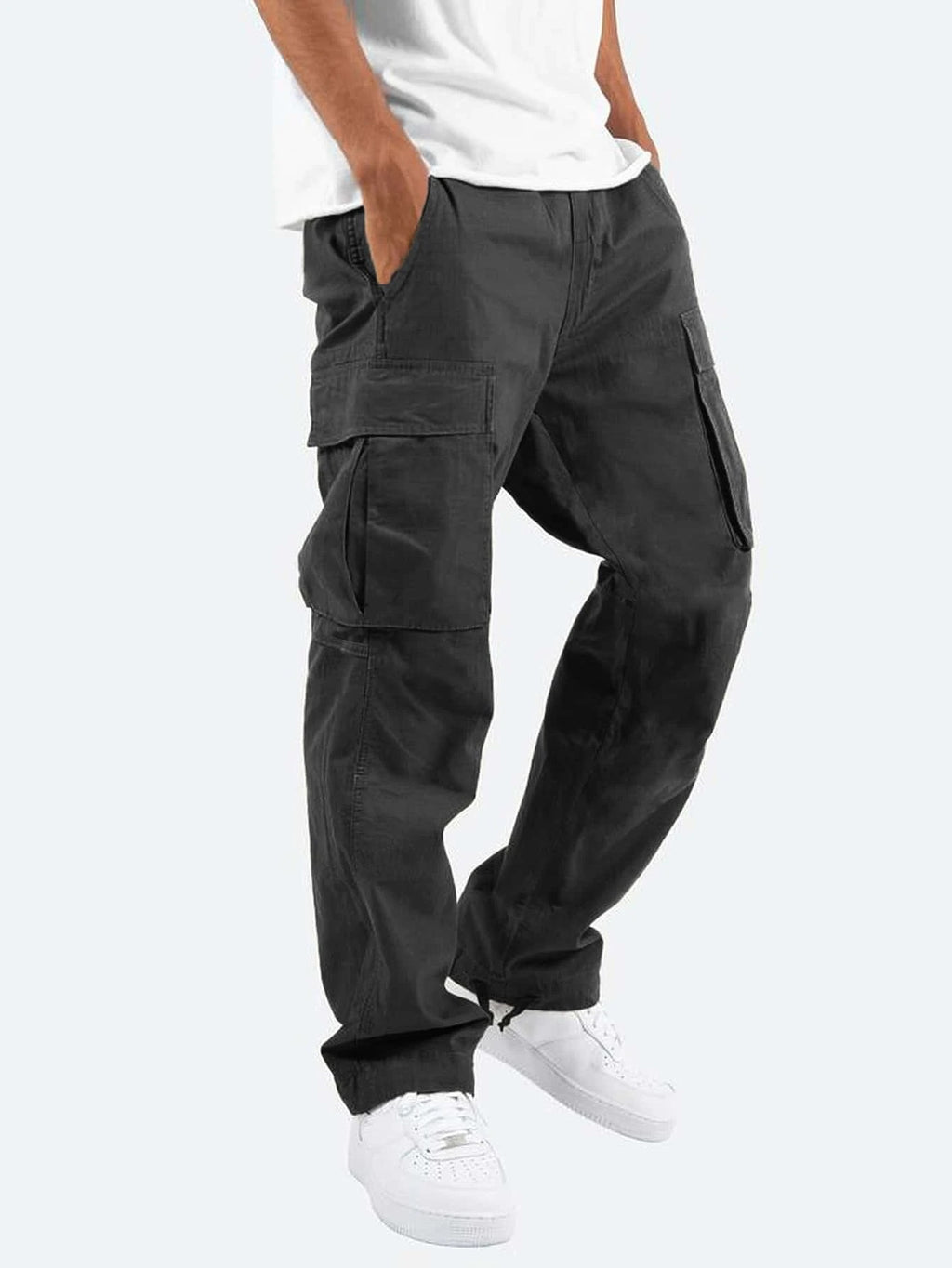 Hombre Outdoor-Estilo Versátil Secado Rápido Straight-leg Cargo Pantalón con Pockets - foto 6