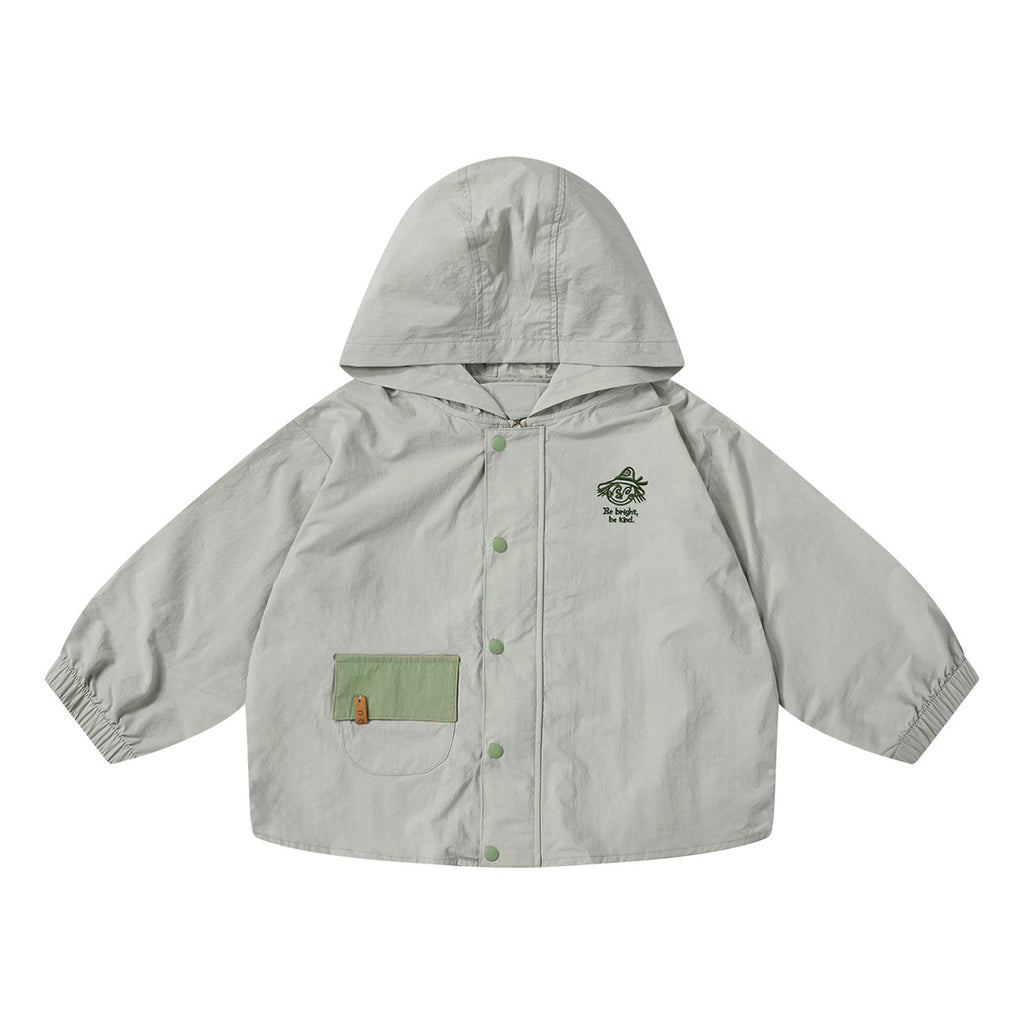 Simple y Casual Verano Hooded Top para Niña