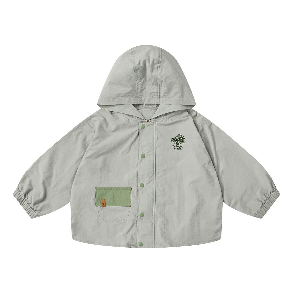 Simple y Casual Verano Hooded Top para Niña