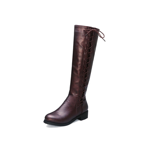 Botas altas taco medio punta redonda otoño invierno