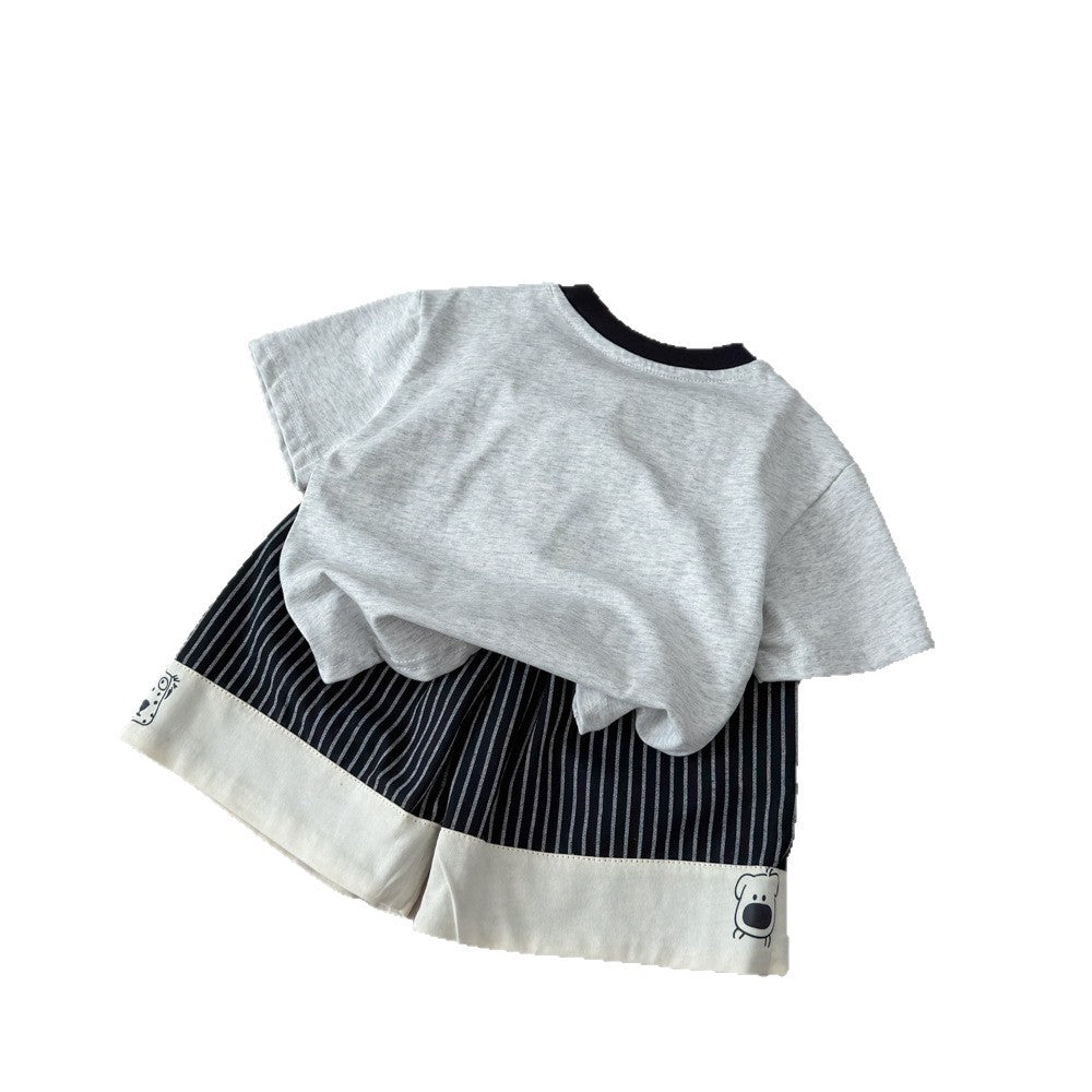 Conjunto de polera y pantalón corto con dibujos animados - foto 5