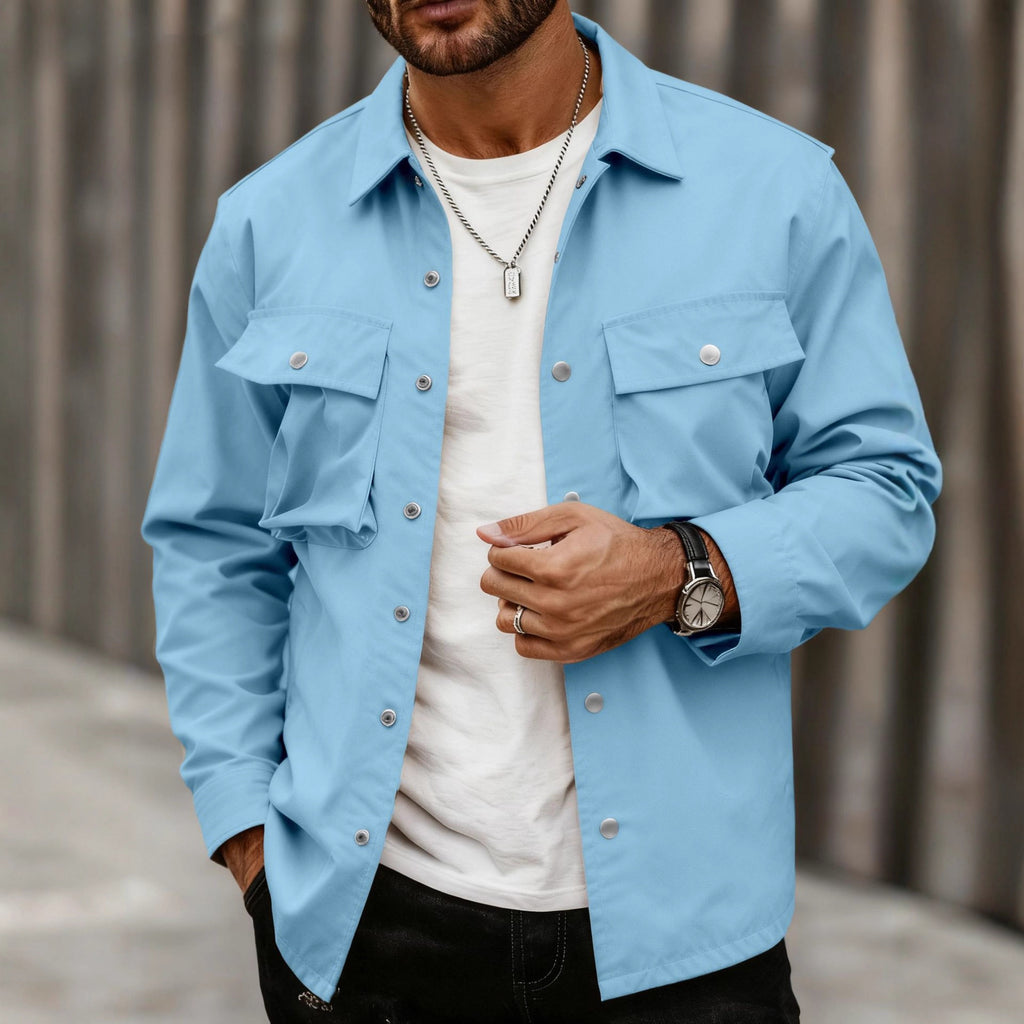 Hombre Multi-pocket Ropa de Trabajo Solapa Chaqueta - foto 5