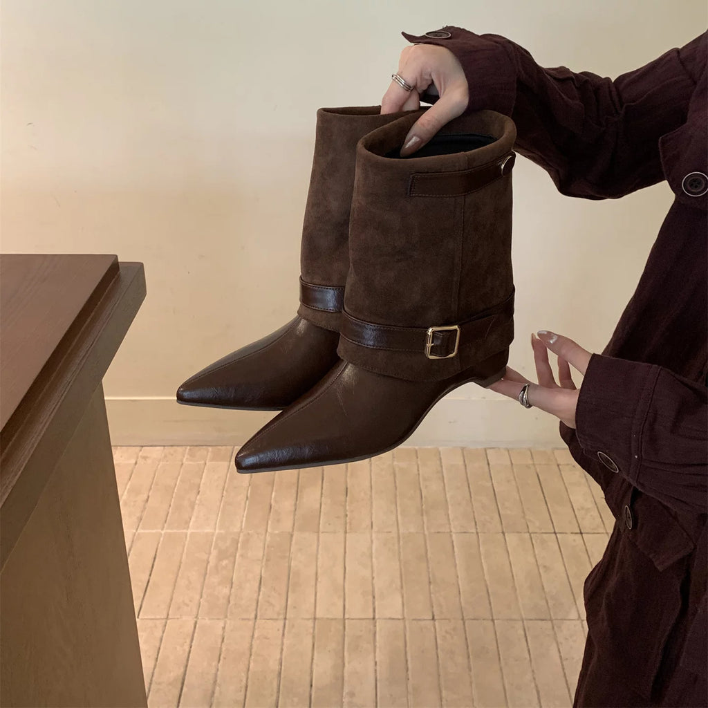 Mujer Retro Entallado Western Cowboy Botas - foto 3