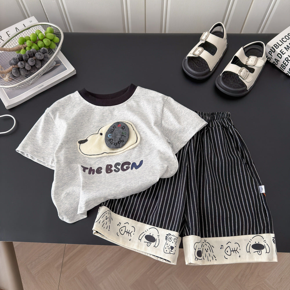 Conjunto de polera y pantalón corto con dibujos animados - foto 6
