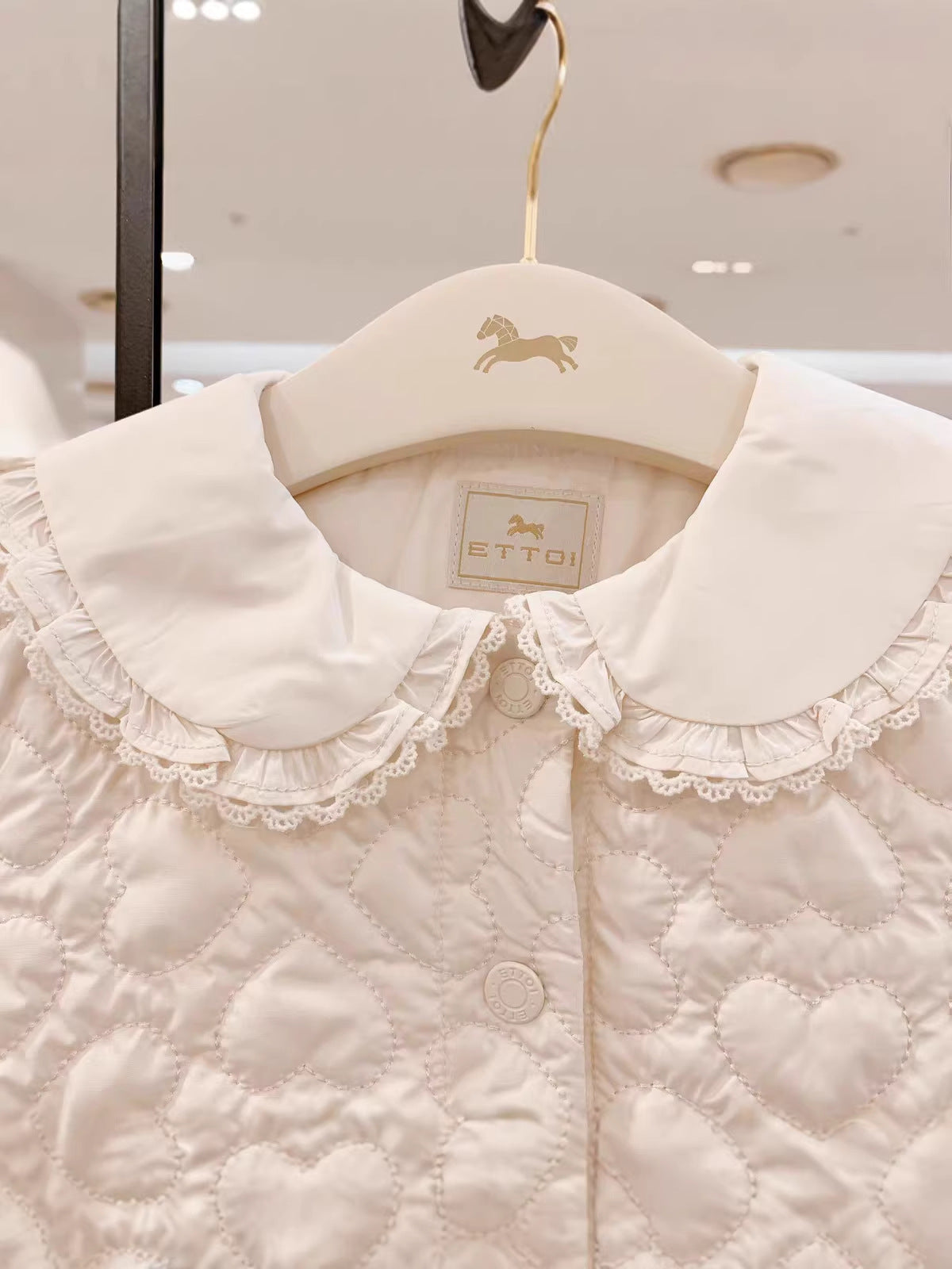 Spring Niña' Lace-trimmed Thin Quilted Chaqueta - foto 2