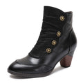 Botas retro desgastadas de taco bajo hechas a mano - foto 3