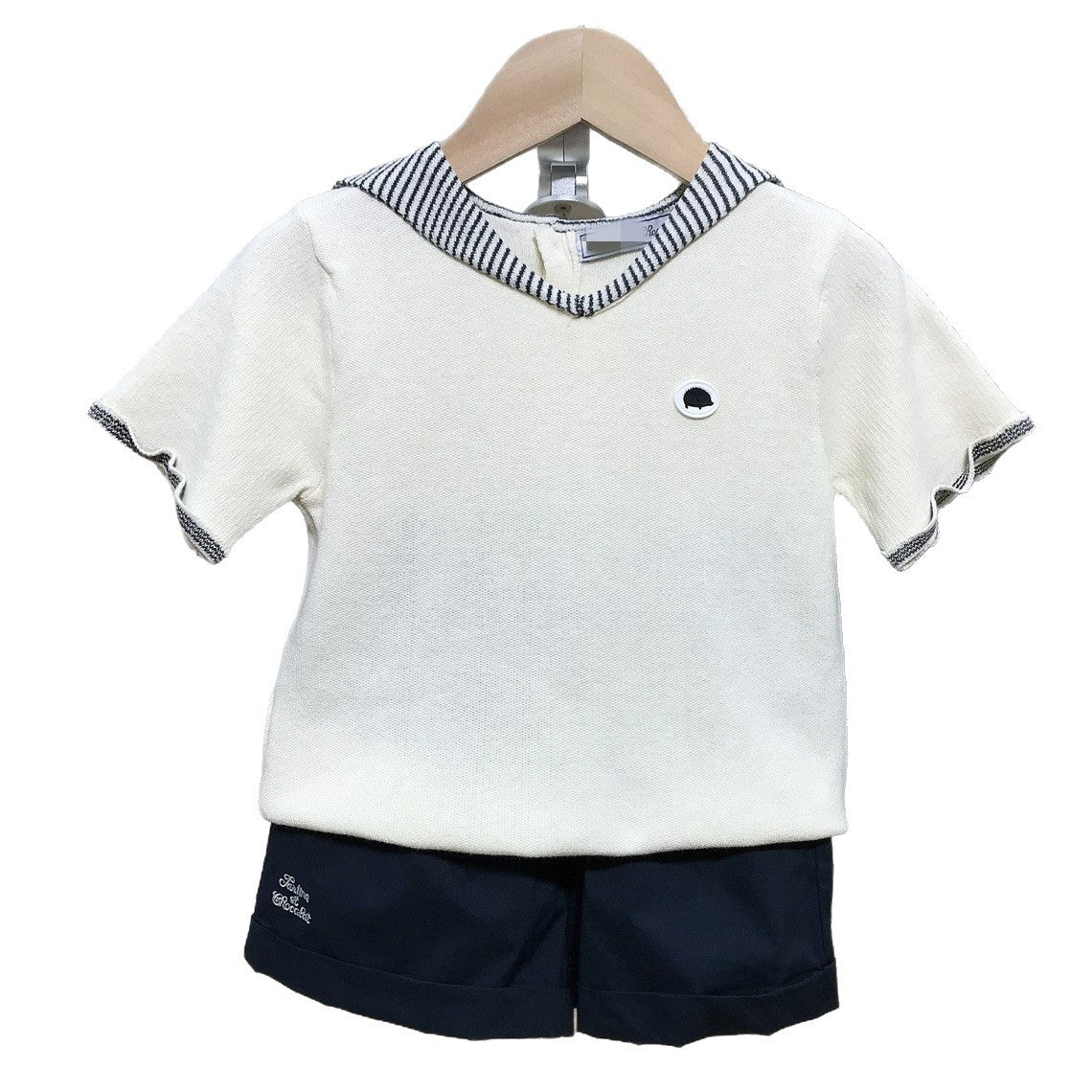 Verano Recién Llegado Tejido Manga Corta Tops y Shorts para Baby Niño y Niña - foto 5