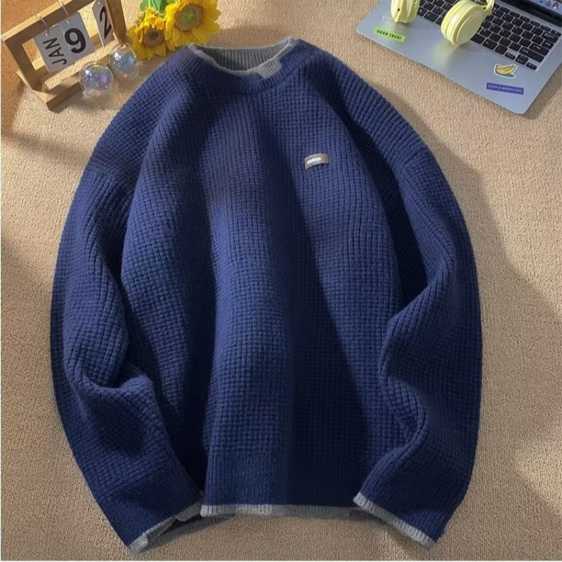 Retro High-grade Algodón Knitwear Base Sweater - foto 4