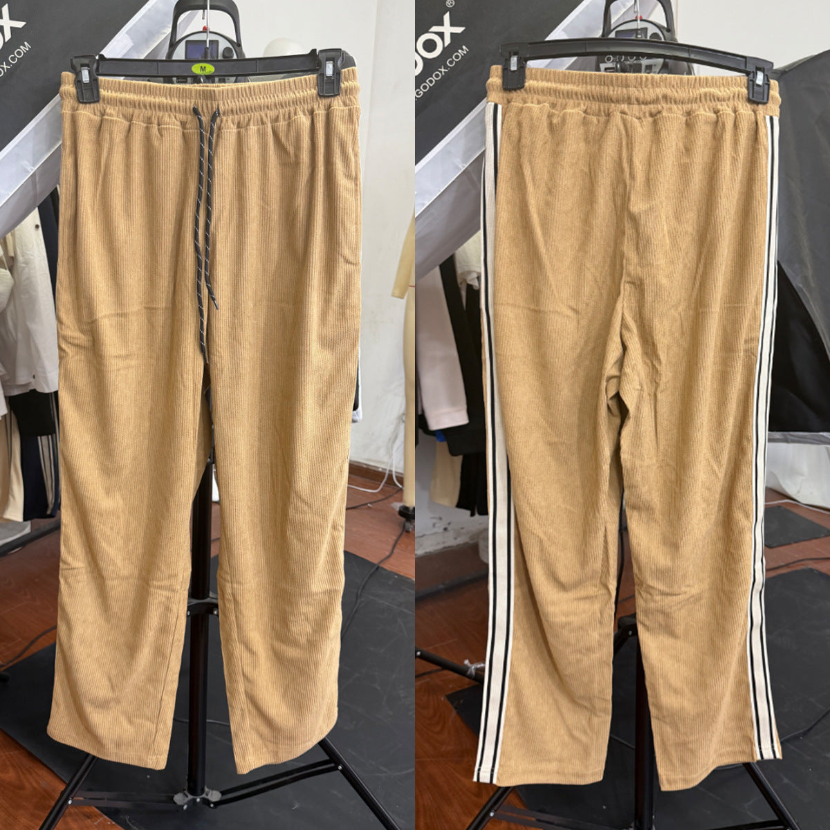 Breathable Drawstring-Cintura Ajuste Relajado Outdoor Casual Straight-leg Trousers - foto 2