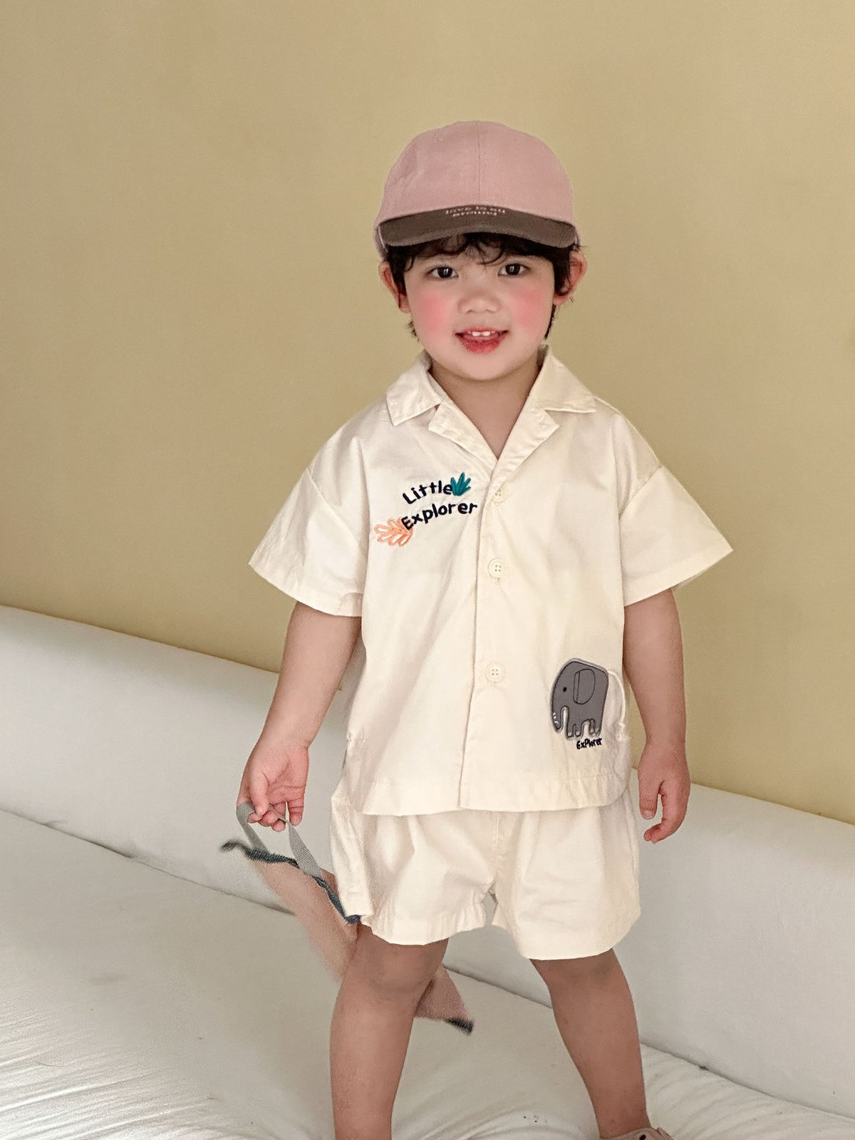 Niño Casual Algodón Manga Corta Camiseta y Shorts - foto 5