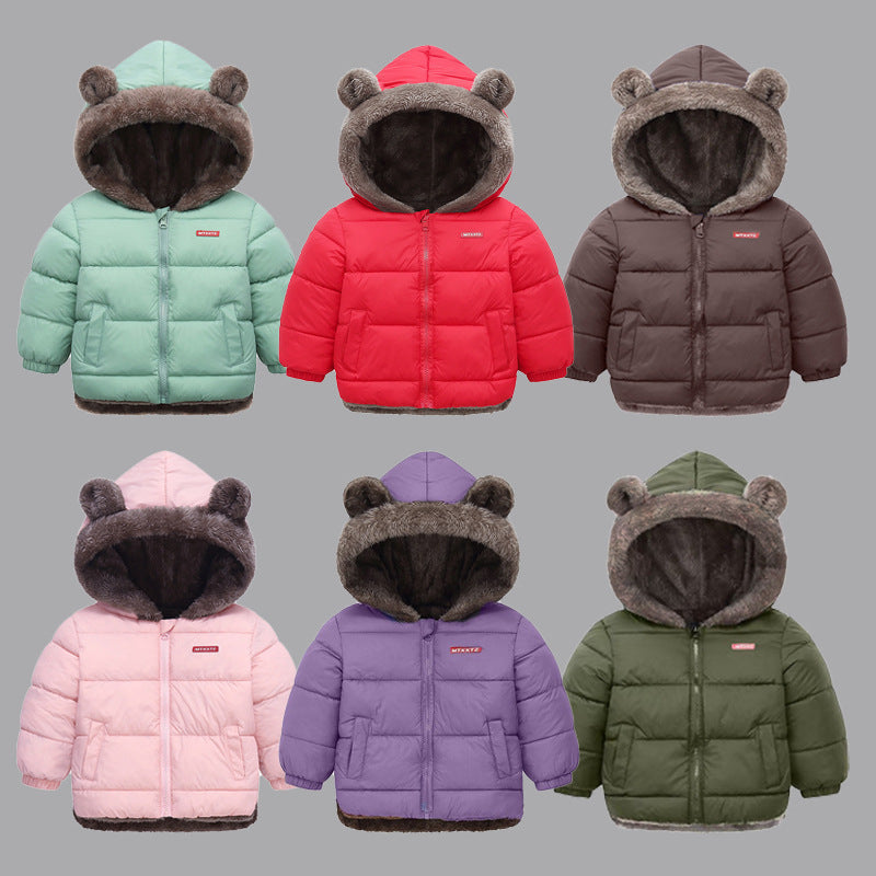 Thickened Algodón-padded Abrigo para Niños