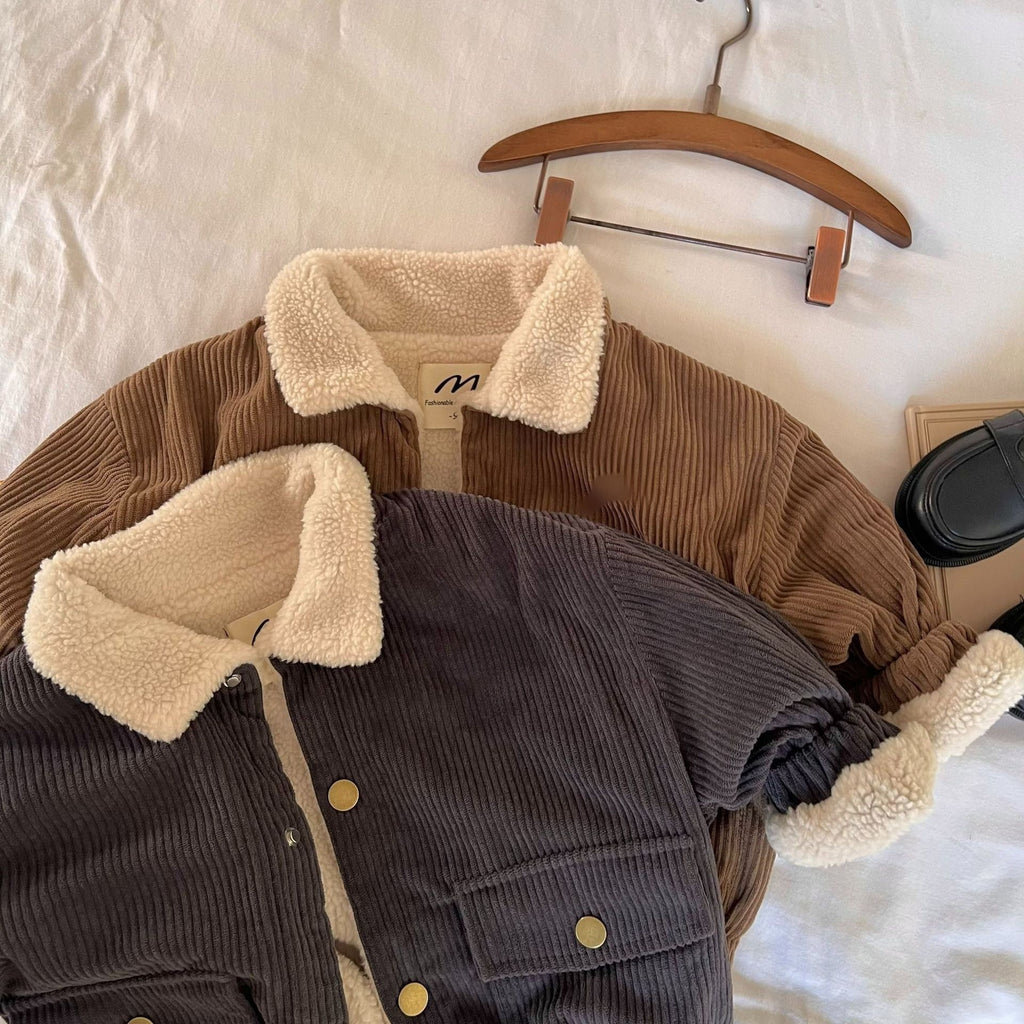 Chaqueta de cotelé con cuello para niños - foto 8