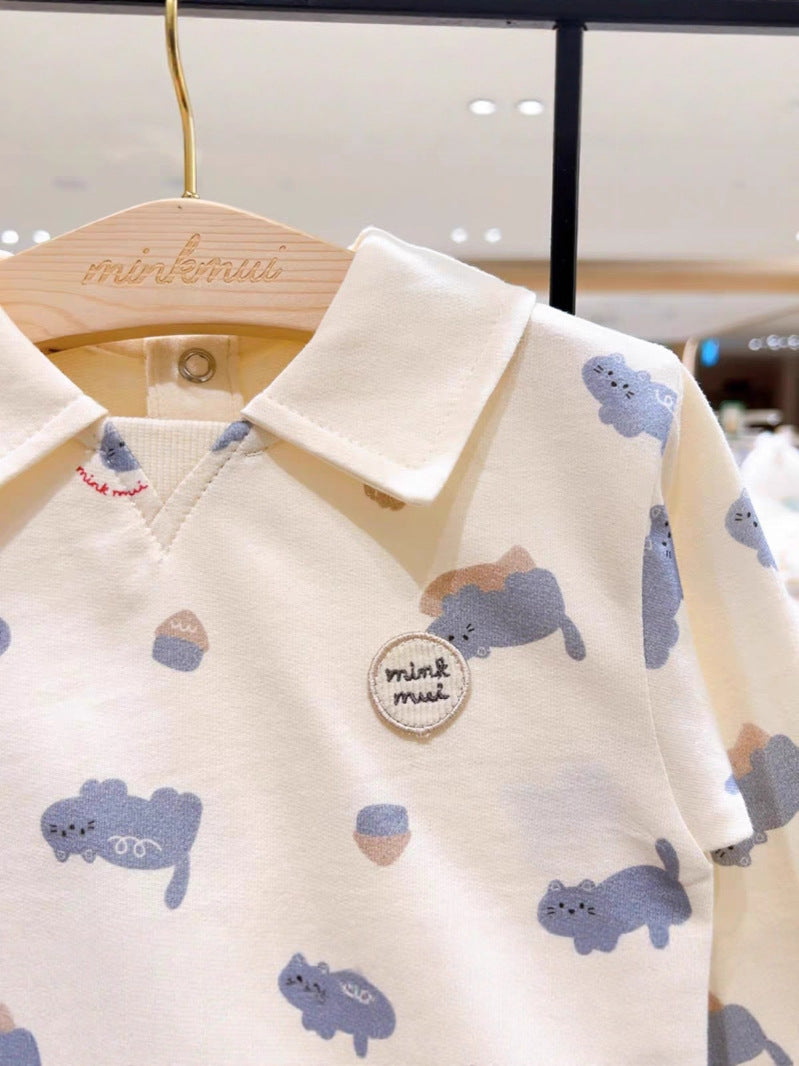 Conjunto de camisa y pantalón de algodón para niño