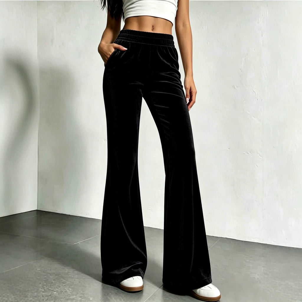 Pantalón deportivo casual elasticado para mujer