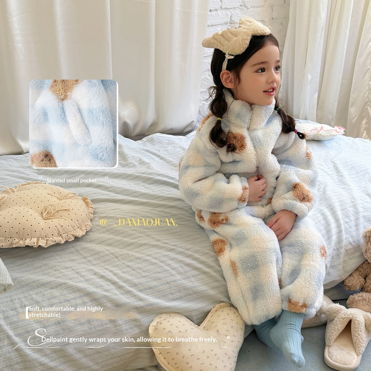 Conjunto de pijama polar para niña