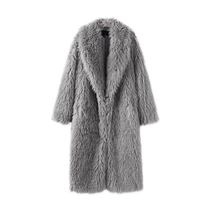 Mujer Mid-length Abrigo Traje-collar Overcoat Extra-thick - foto 4