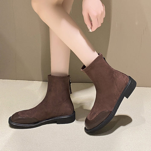 Botas de mujer punta cuadrada estilo británico - foto 2