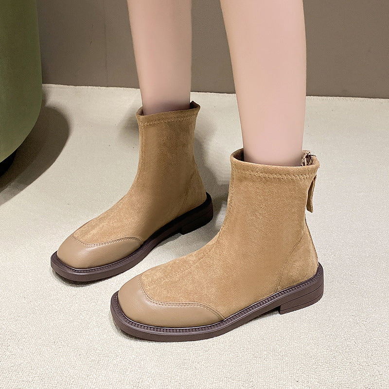 Botas de mujer punta cuadrada estilo británico - foto 3