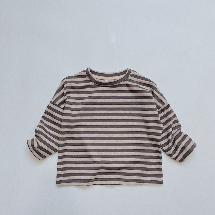 Classic Rayado Pure Algodón Manga Larga Camiseta para Niño - foto 2