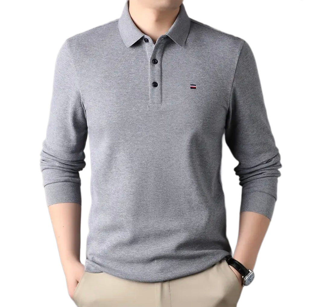 Polera lisa y holgada con cuello para hombre - foto 6