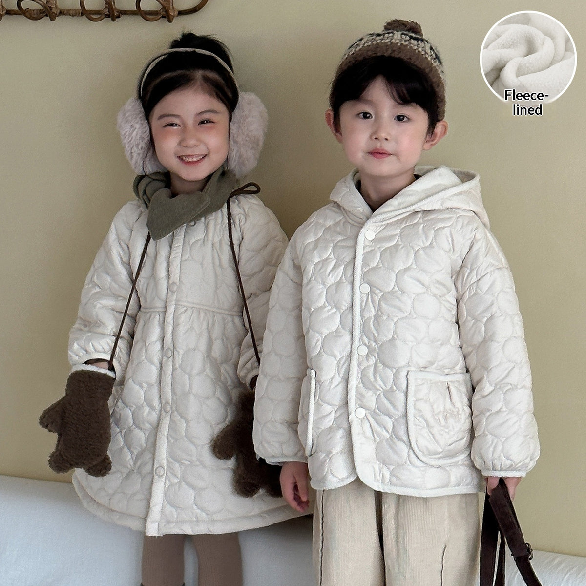 Forro Polar Algodón Chaqueta para Niño Otoño-Invierno Estilo - foto 2