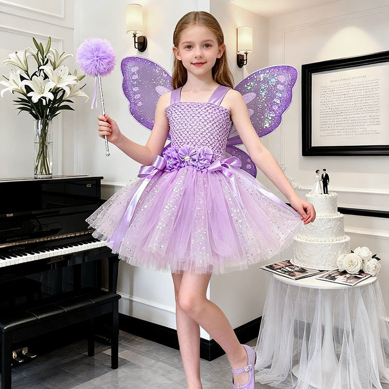 Halloween Costume Sequin Niña' Vestido Conjunto - foto 4