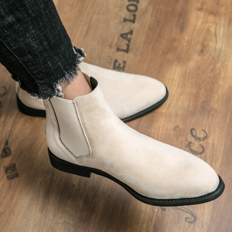 Botines de cuero estilo británico sin cordones