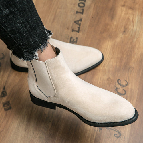 Botines de cuero estilo británico sin cordones